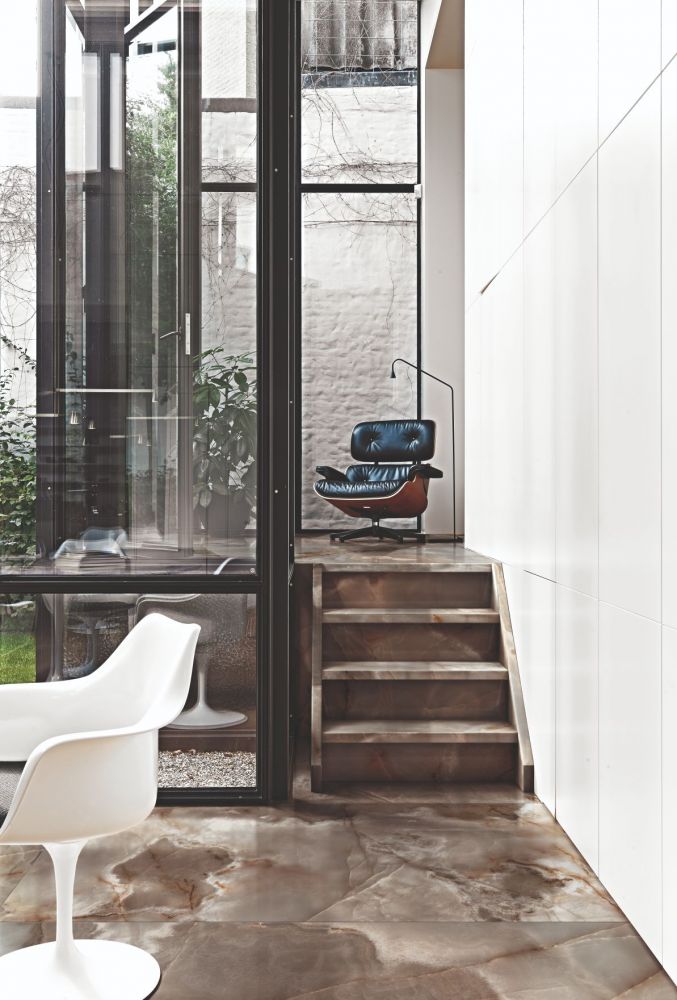 Elysium Reves Choco Glossy 24 x 48 Polished Porcelain Tiles
