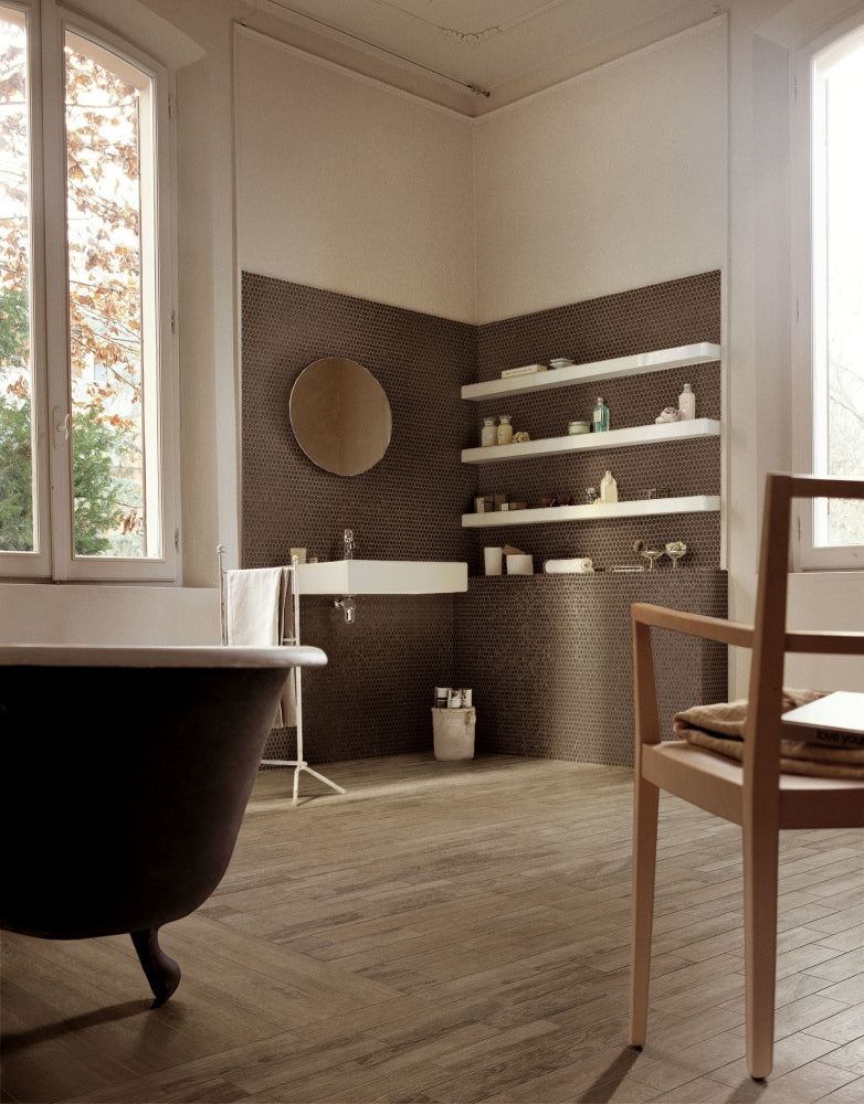 Elysium Tiles Selection Oak Amber 8 x 48 Wood-Look Porcelain Tiles