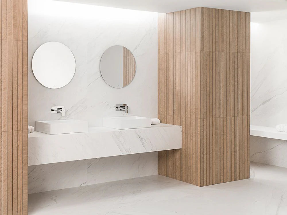 Porcelanosa Liston Oxford Natural 13"X39" Ceramic Wood Effect Wall Tile