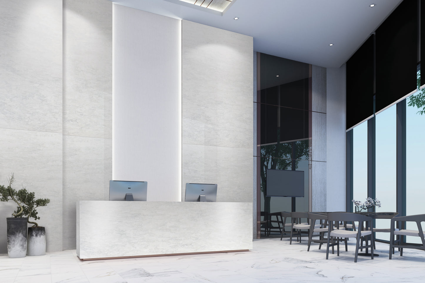 HanStone Eden 130" x 65" x 2 cm" Polished Quartz Slab