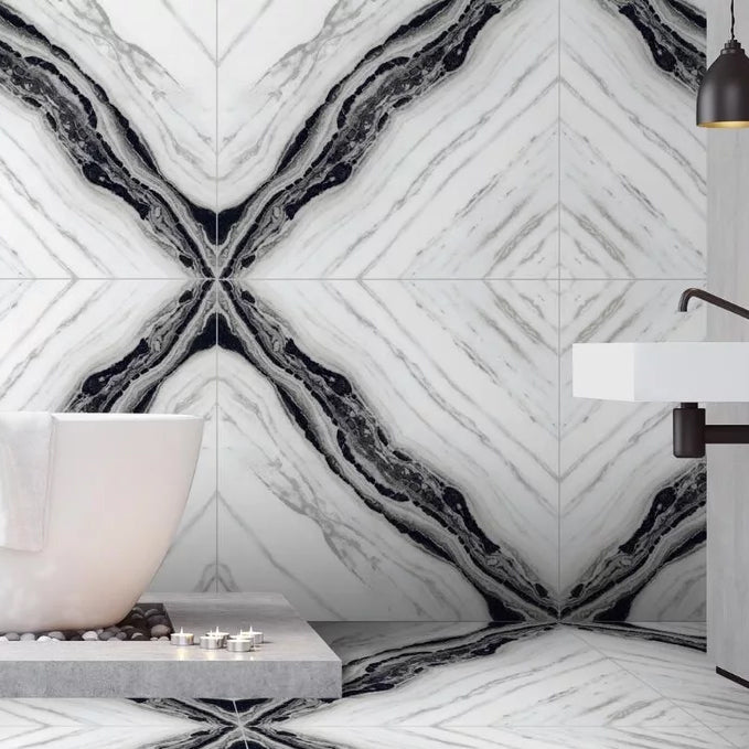 Raphael Stone RP1001 Panda 32'' x 64'' Porcelain Tile