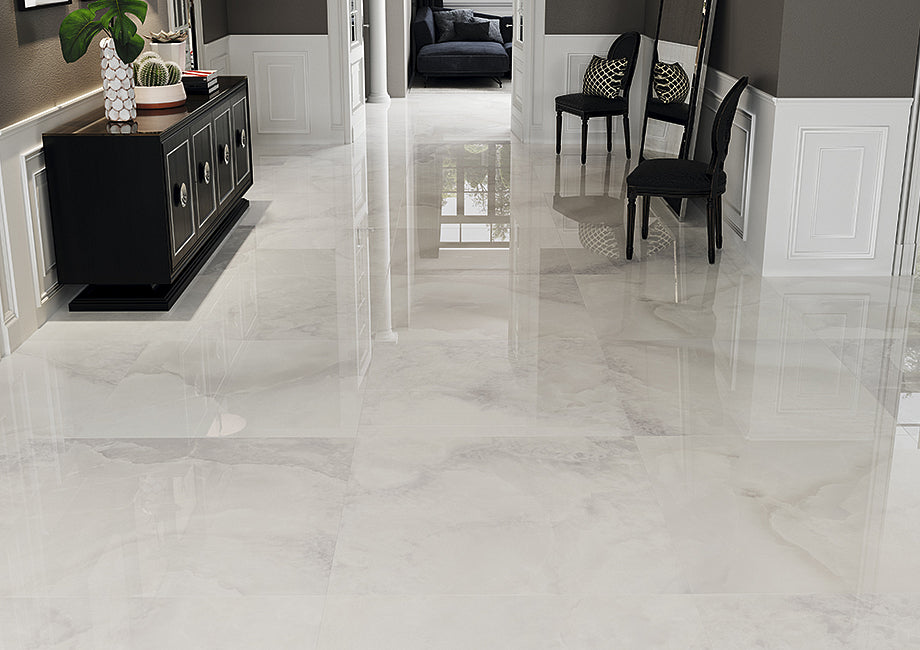 European Porcelain and Ceramics Sochi Perla 39'' x 39'' Polished Porcelain Tile