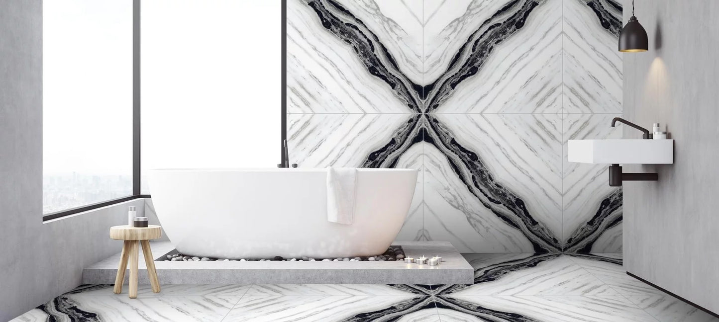 Raphael Stone RP1001 Panda 32'' x 64'' Porcelain Tile