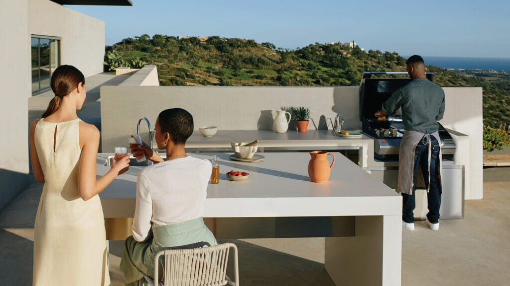 Caesarstone Calacatta Nectar | 120” x 56.5”| 2 CM| Concrete Finish Outdoor Quartz Slab