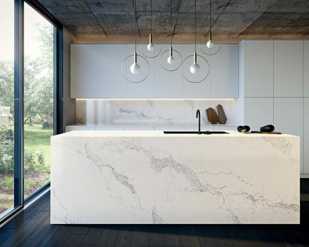 Caesarstone Statuario Maximus| 130’’ x 64.6’’ | 2 CM| Polished Quartz Slab