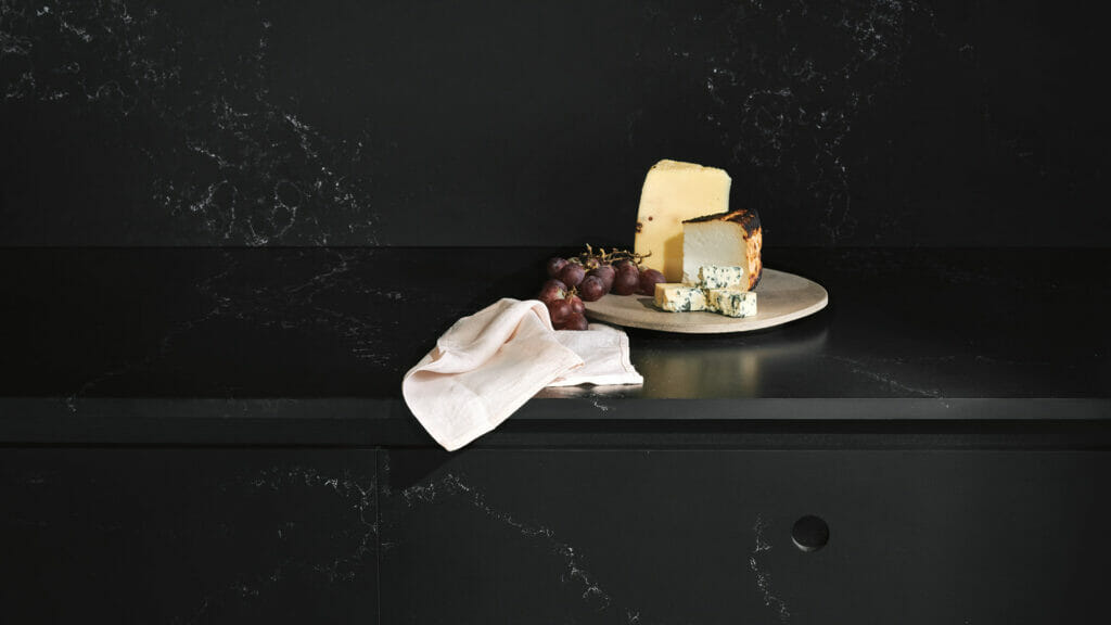 Caesarstone Empira Black | 130’’ x 64.6’’ | 2 CM| Polished Quartz Slab