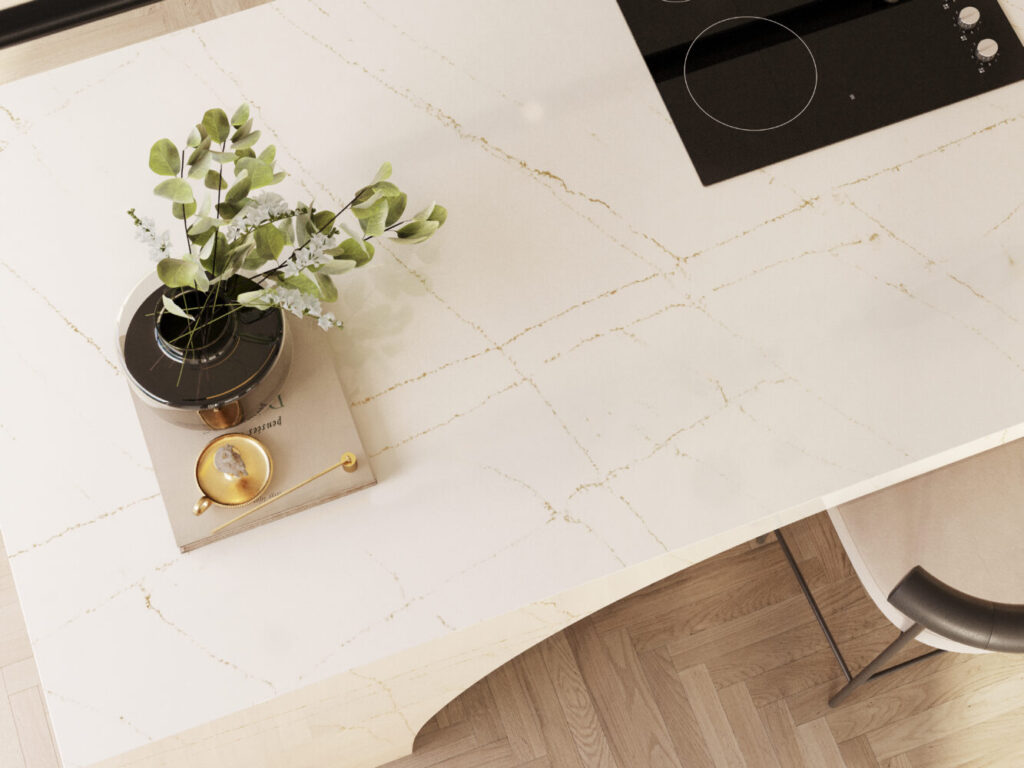 Caesarstone Aterra Verity| 130’’ x 64.6’’ | 2 CM| Polished Quartz Slab
