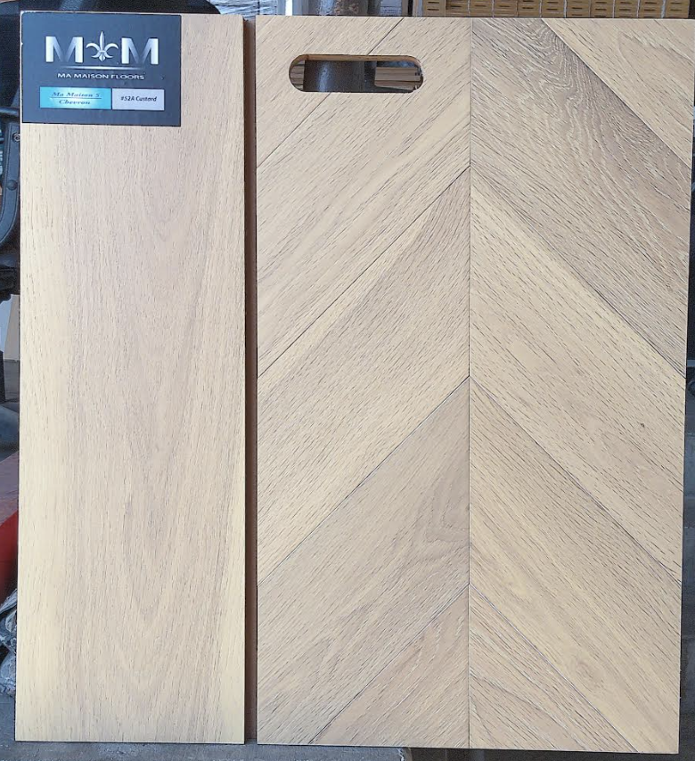 Ma Maison Floors 5 Chevron |Custard 52 A| 4 3/4" x 23 5/8’’ Engineered Flooring