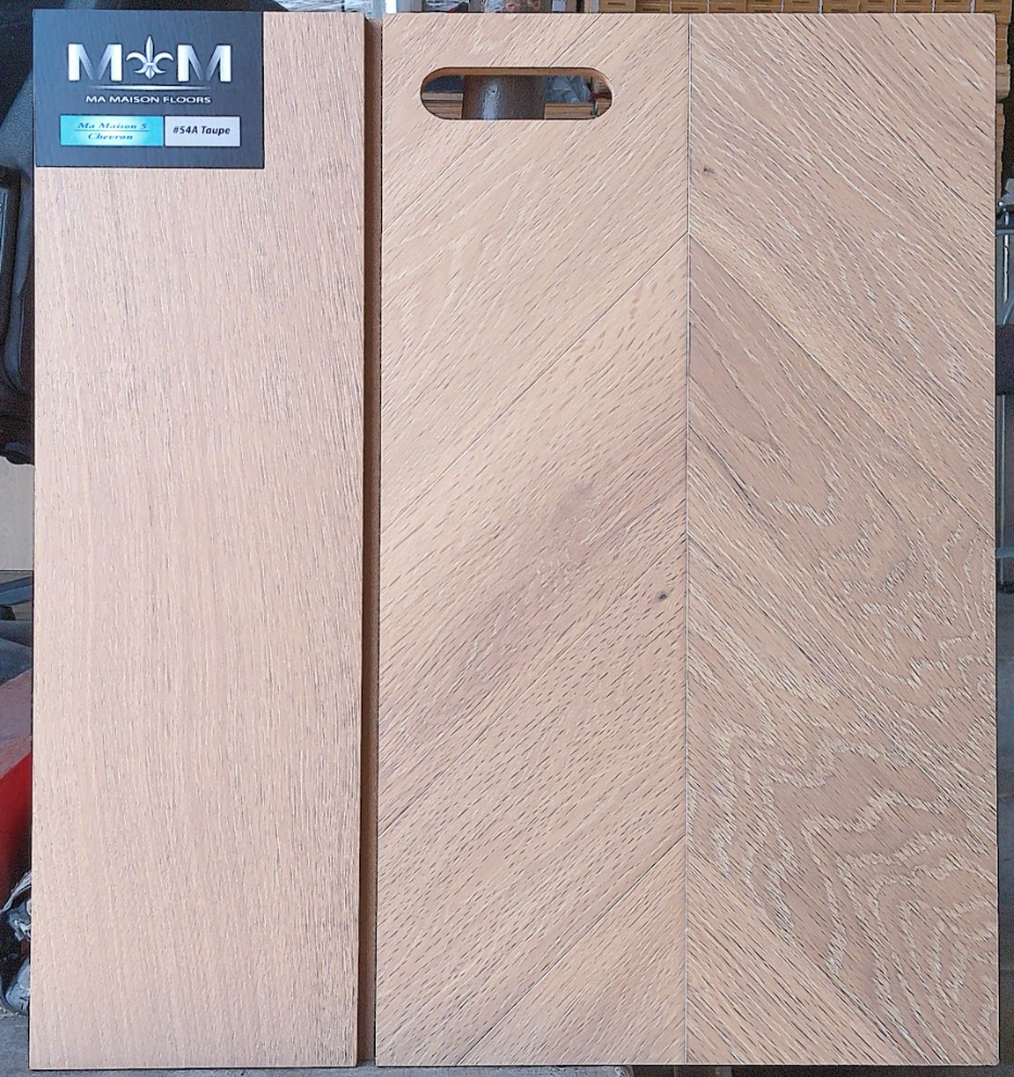 Ma Maison Floors 5 Chevron |Taupe 54 A| 4 3/4" x 23 5/8’’ Engineered Flooring
