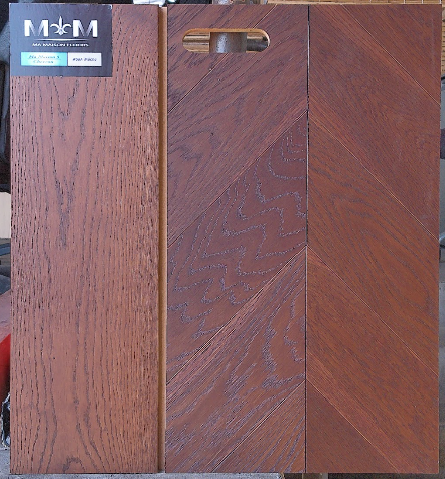 Ma Maison Floors 5 Chevron |Mocha 56 A| 4 3/4" x 23 5/8’’ Engineered Flooring