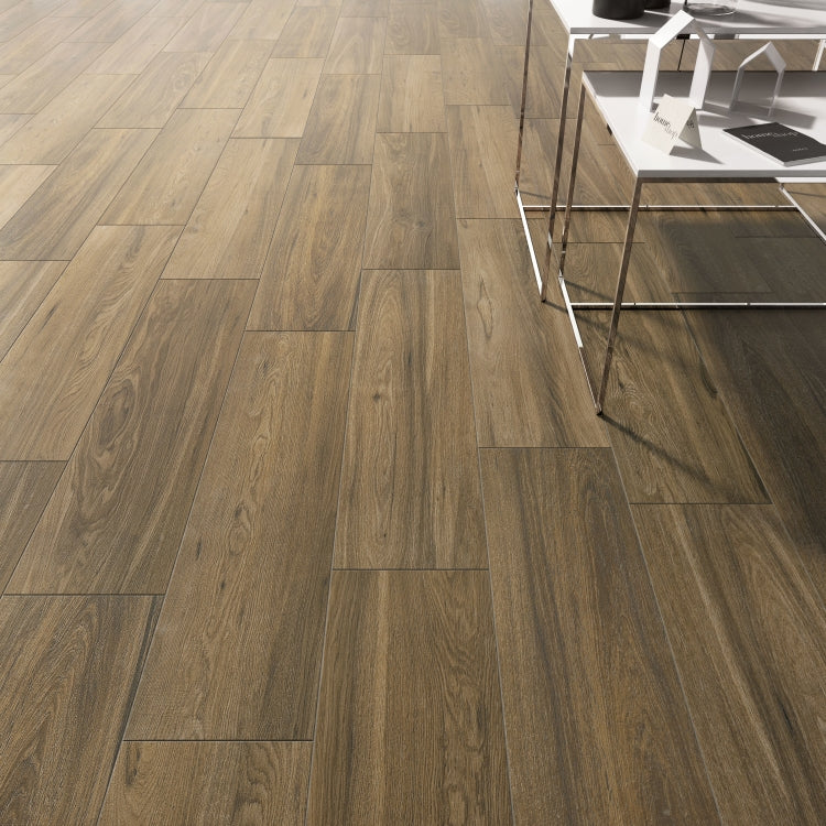 Elysium Tiles Deck Blaze 6'' x 36'' Wood-Look Porcelain Tiles