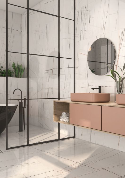 Elysium Tiles Noir Black Polished 24 x 48 Polished Porcelain Tiles