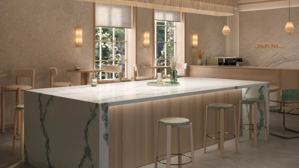 Caesarstone Calacatta Theme|131.5 x 64.6| 2 CM| Polished Quartz Slab