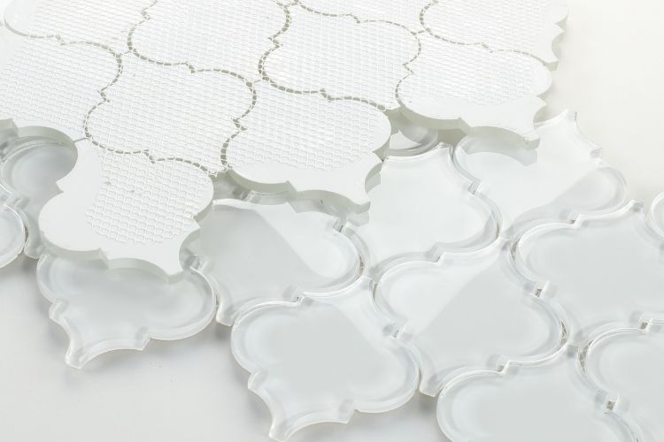 Elysium Tiles Aladdin White Shining 9.25 x 13.25 Mosaic Tiles