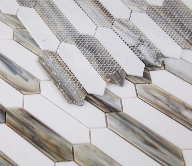 Elysium Tiles Newport Arrow Dawn 10.25 x 12.5 Mosaic Tiles