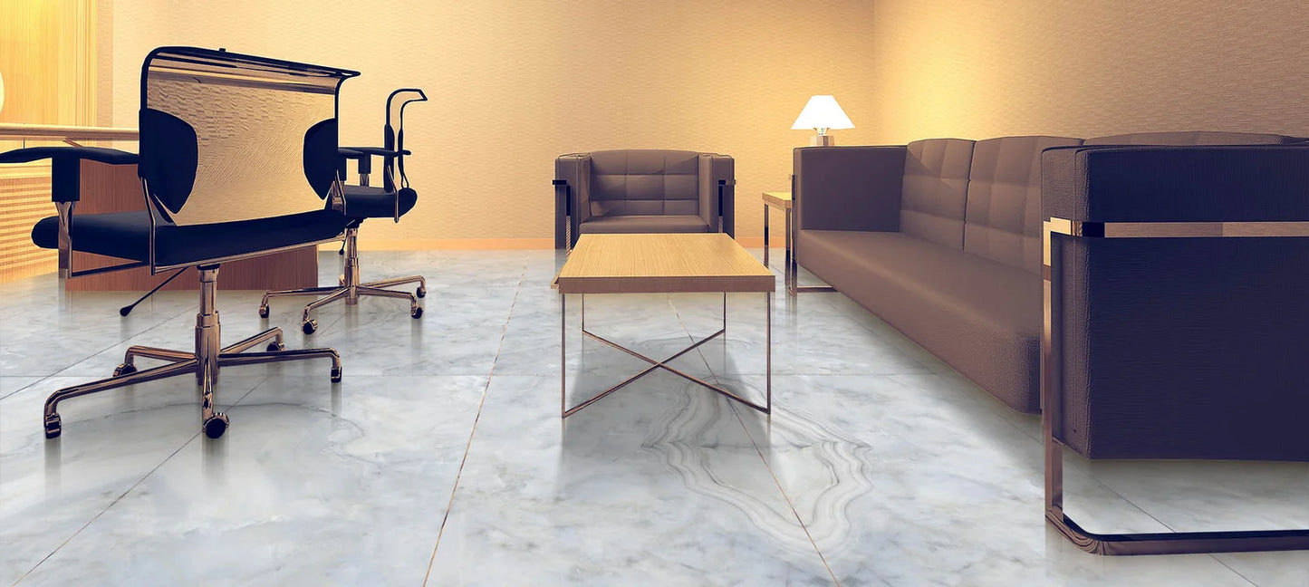 Raphael Stone RP1029 Blue Agate Onyx 32'' x 64'' Polished Porcelain Tile