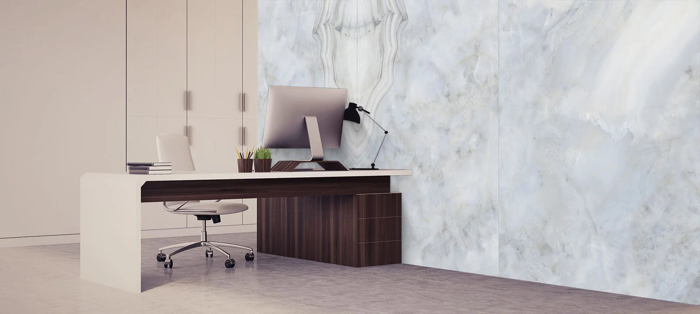 Raphael Stone RP1029 Blue Agate Onyx 32'' x 64'' Polished Porcelain Tile