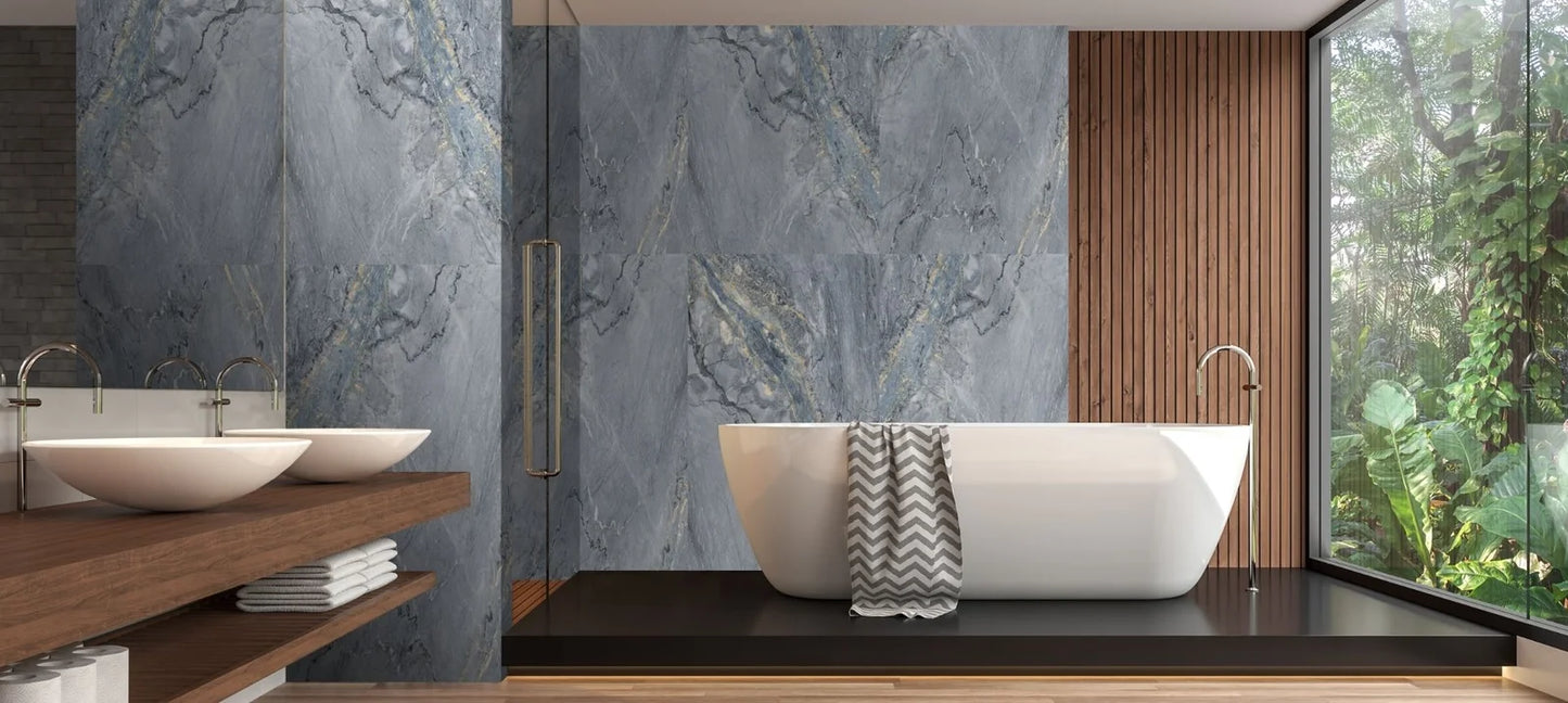 Raphael Stone RP1054 Bardiglio 48'' x 96'' Polished Porcelain Tile