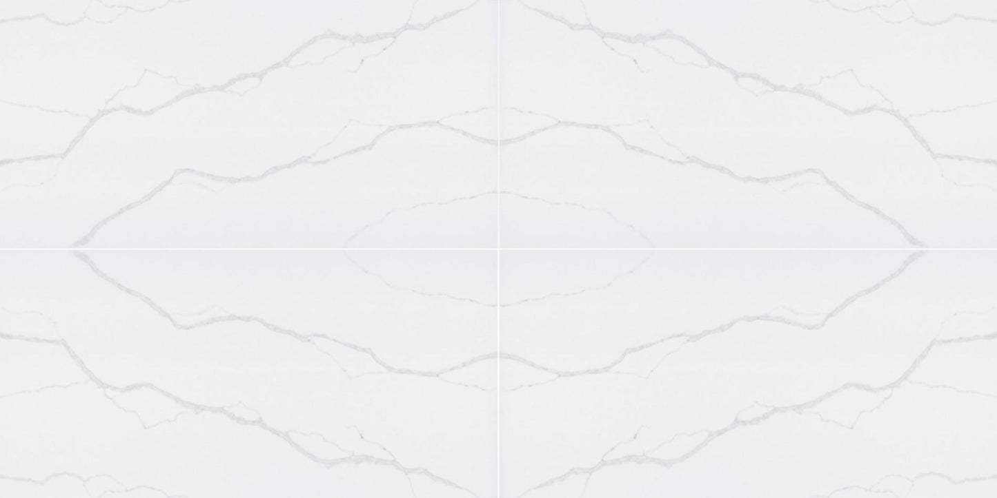 Raphael Stone Borghini Silver RQ9942 |126' x63'' | 2 cm Polished Quartz Slab