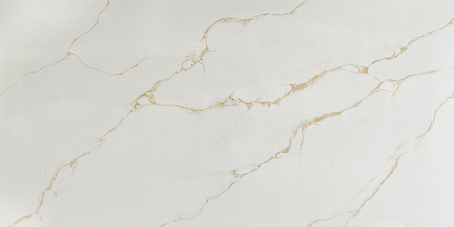Raphael Stone Calacatta Ana RQ 9911 |126' x63''| 2 cm Polished Quartz Slab