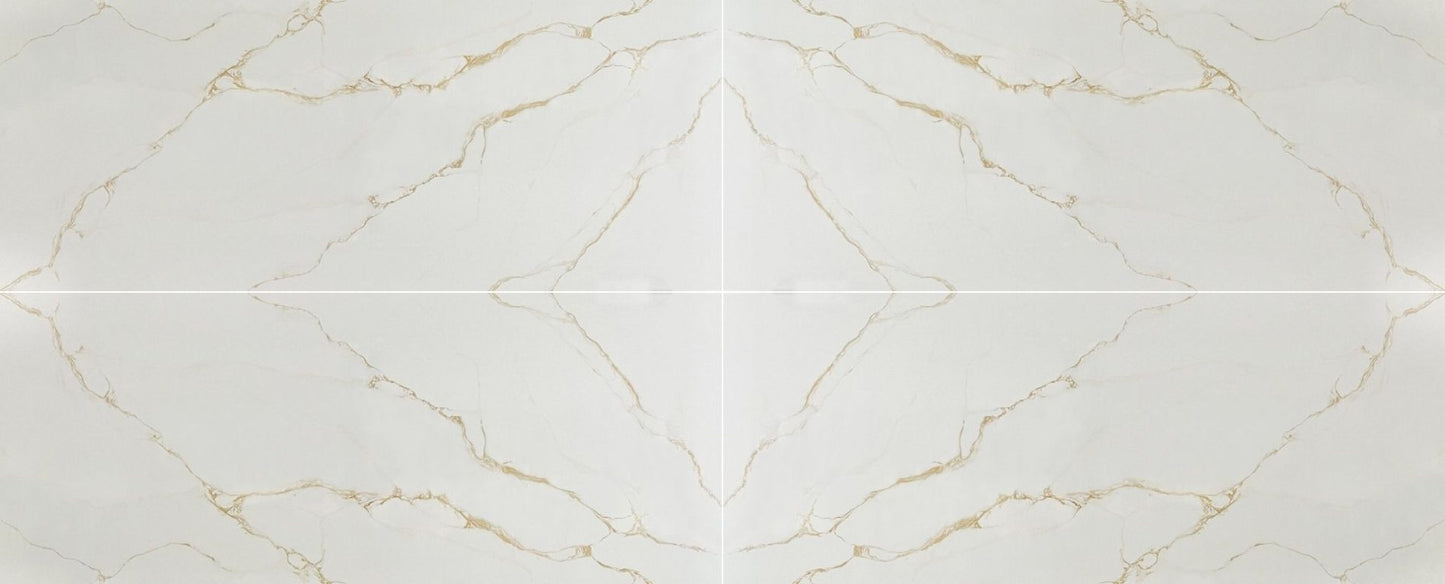 Raphael Stone Calacatta Ana RQ 9911 |126' x63''| 2 cm Polished Quartz Slab