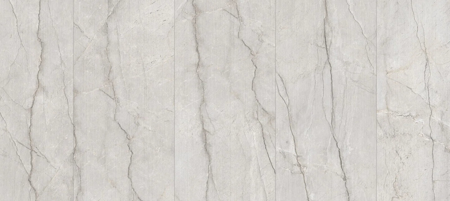 Raphael Stone RP1083 Cristallo Grey Deco 32'' x 64'' Polished Porcelain Tile