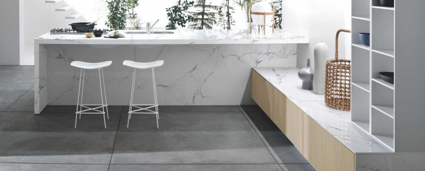 Raphael Stone Calacatta Maya|126' x63''| 2 cm Polished Quartz Slab
