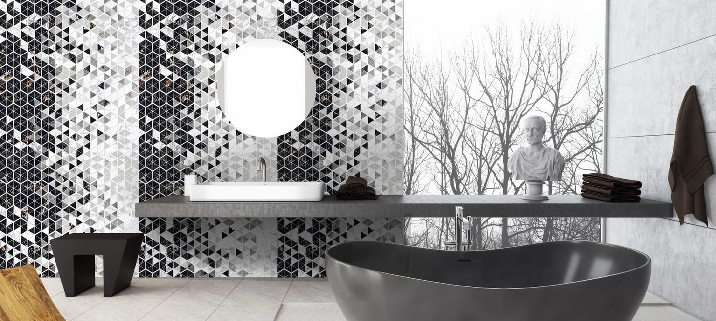 Raphael Stone RP1011 Diamonte Combo 48'' x 96'' Polished Porcelain Tile