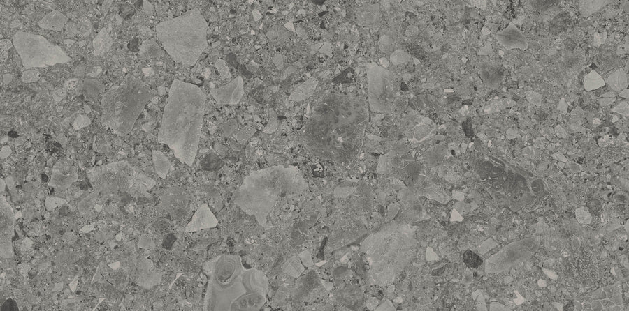 Ottimo Ceramics Flodsten | Smoke | 24’’ x 48’’ Matte Porcelain Tile