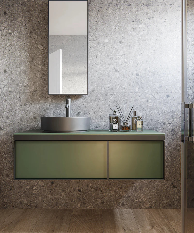 Ottimo Ceramics Flodsten | Smoke | 24’’ x 48’’ Matte Porcelain Tile