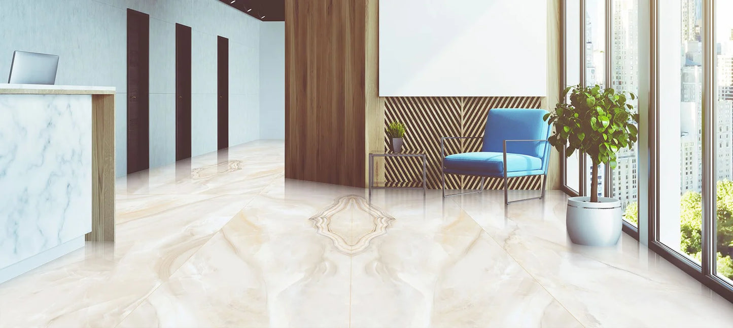 Raphael Stone RP1030 Gold Agate Onyx 32'' x 64'' Polished Porcelain Tile