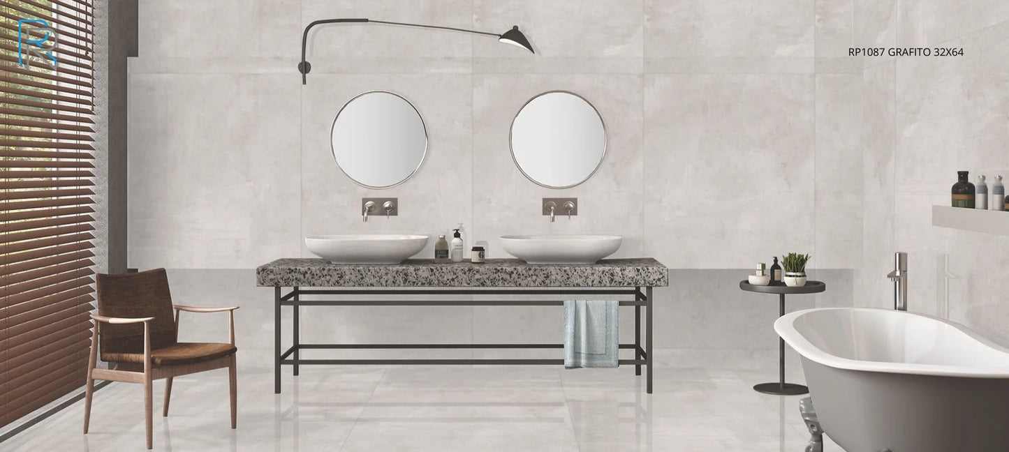 Raphael Stone RP1087 Grafito 32'' x 64'' Polished Porcelain Tile