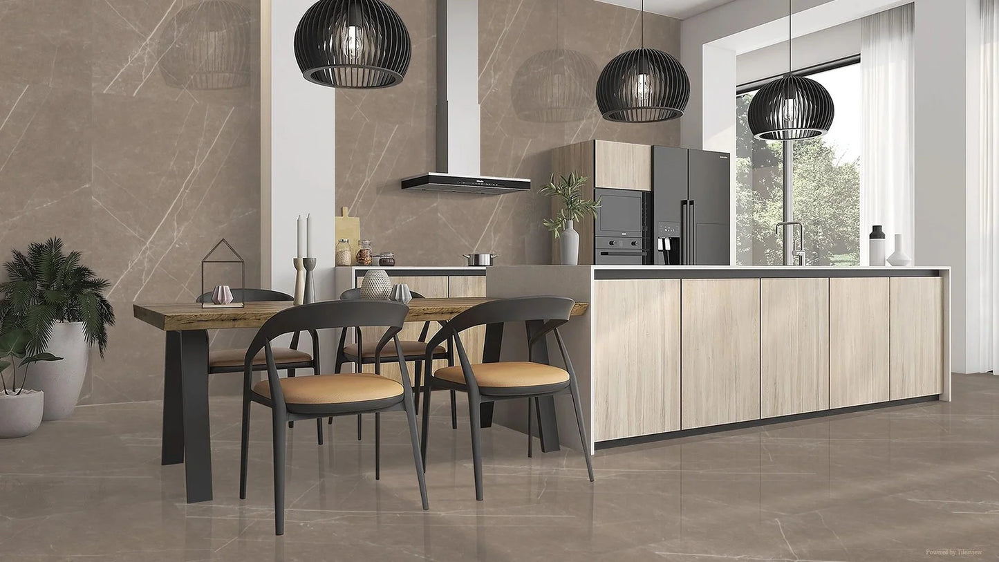 Raphael Stone RP1110 Graphite 32'' x 64'' Polished Porcelain Tile