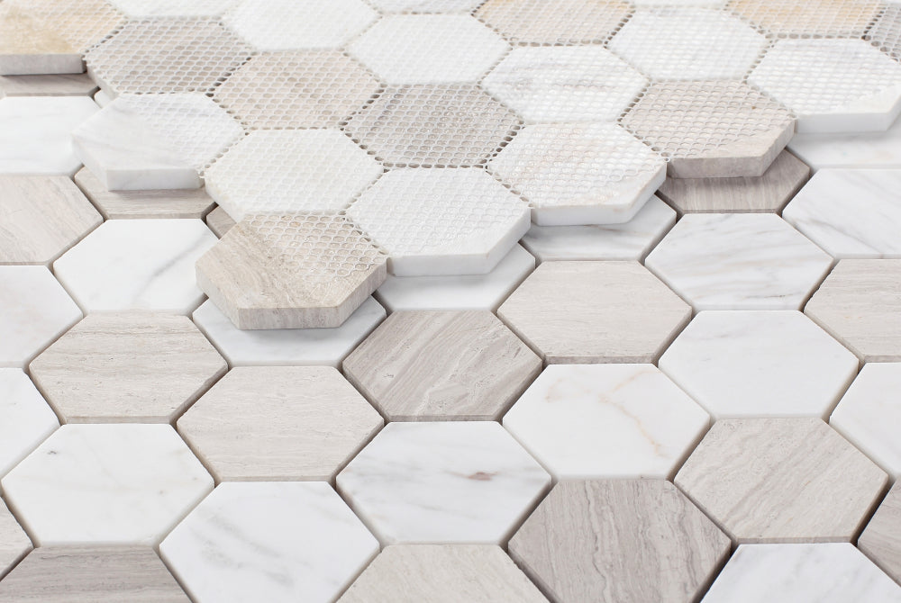 Elysium Tiles Hexagon Loft| 2'' x 2''| 11.75''x 11.75''