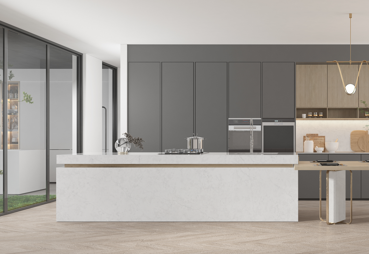 LX Prefabricated Lunar Gleam |26'' x 110''| 2cm Polished Countertop