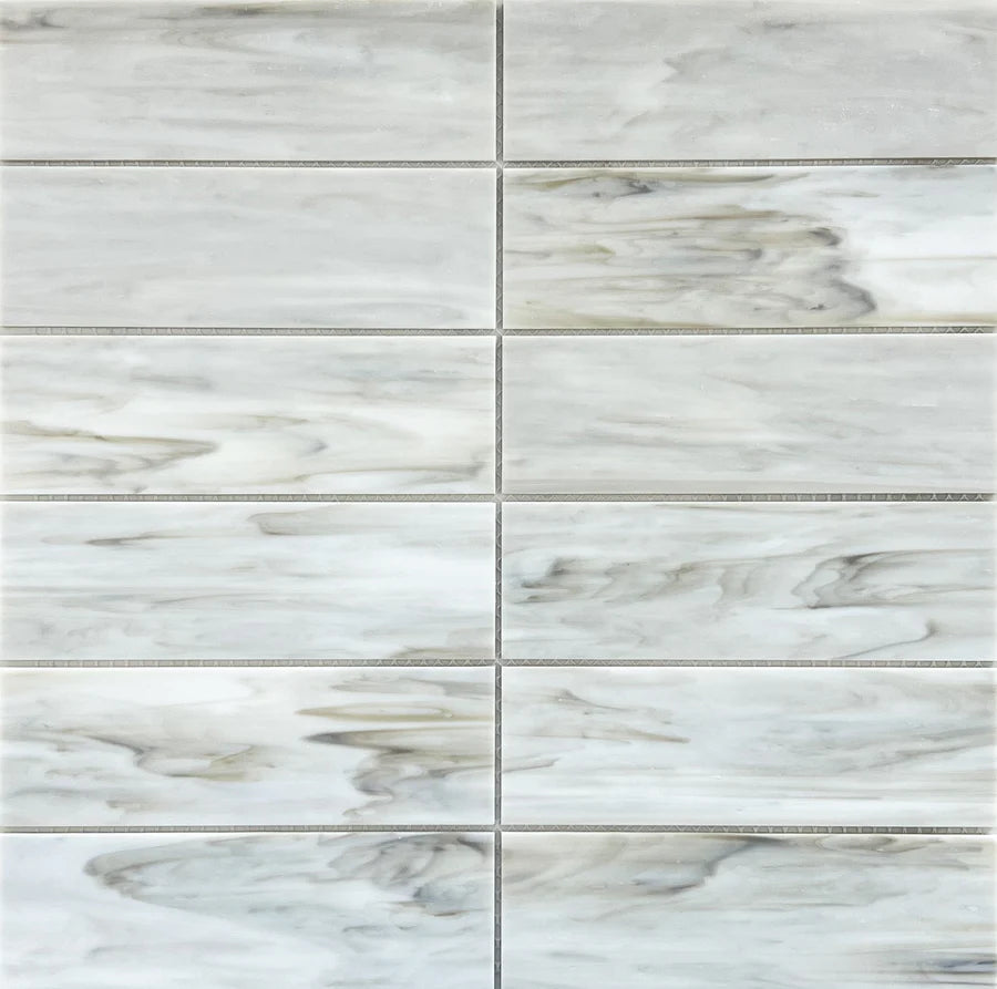 Ottimo Ceramics Opal Rectangle 11 3/4''x11 3/4''Beige Glass Mosaic