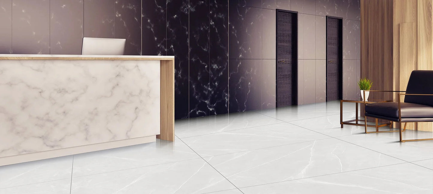 Raphael Stone RP 1018 Pietra Blanco 32'' x 64'' Polished Porcelain Tile