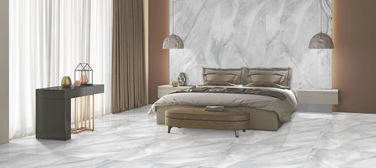 Raphael Stone RP1079 Grey Agate 32'' x 64'' Polished Porcelain Tile
