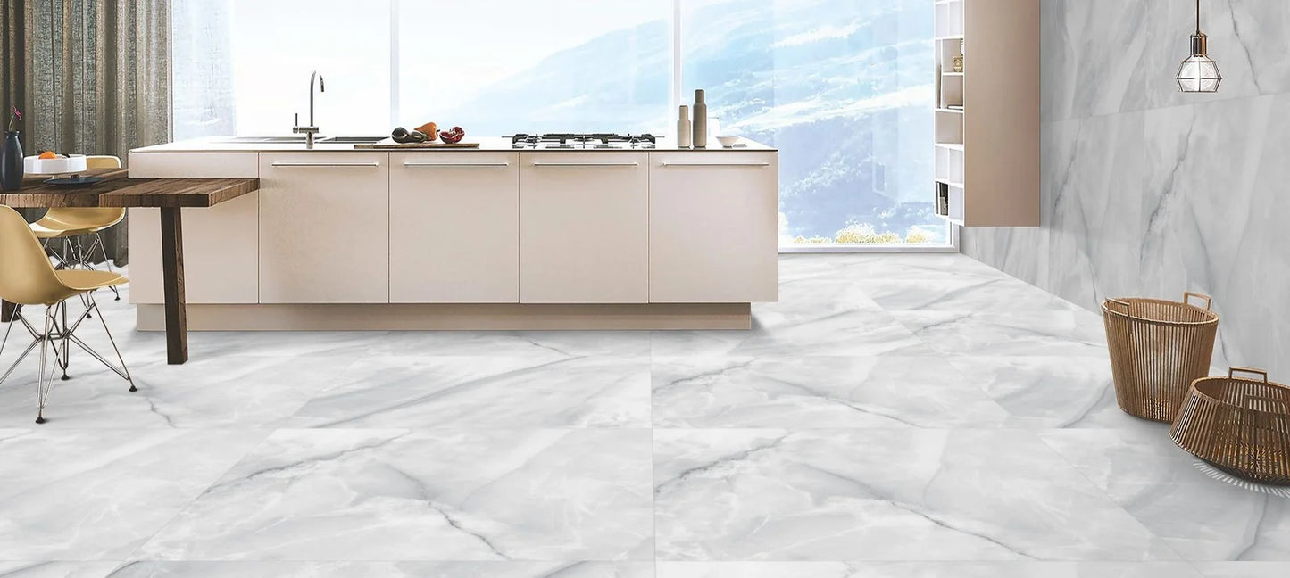 Raphael Stone RP1079 Grey Agate 32'' x 64'' Polished Porcelain Tile