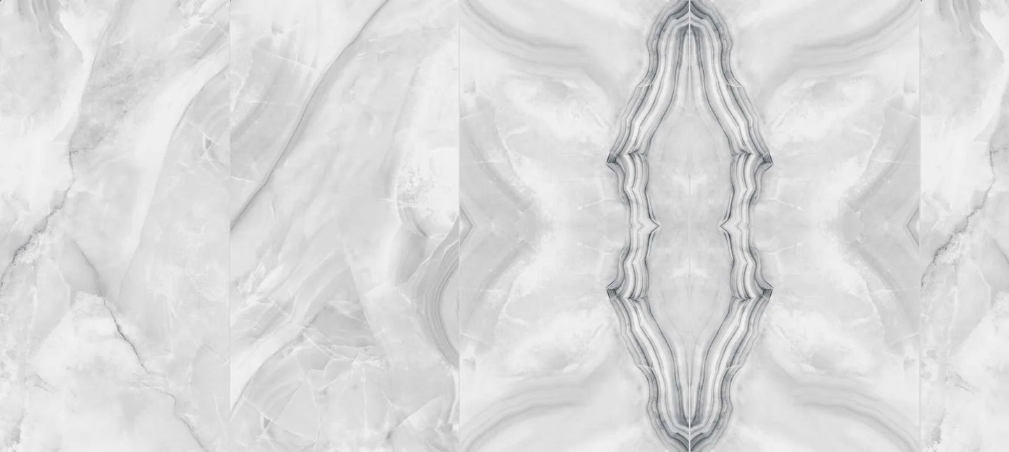 Raphael Stone RP1079 Grey Agate 32'' x 64'' Polished Porcelain Tile