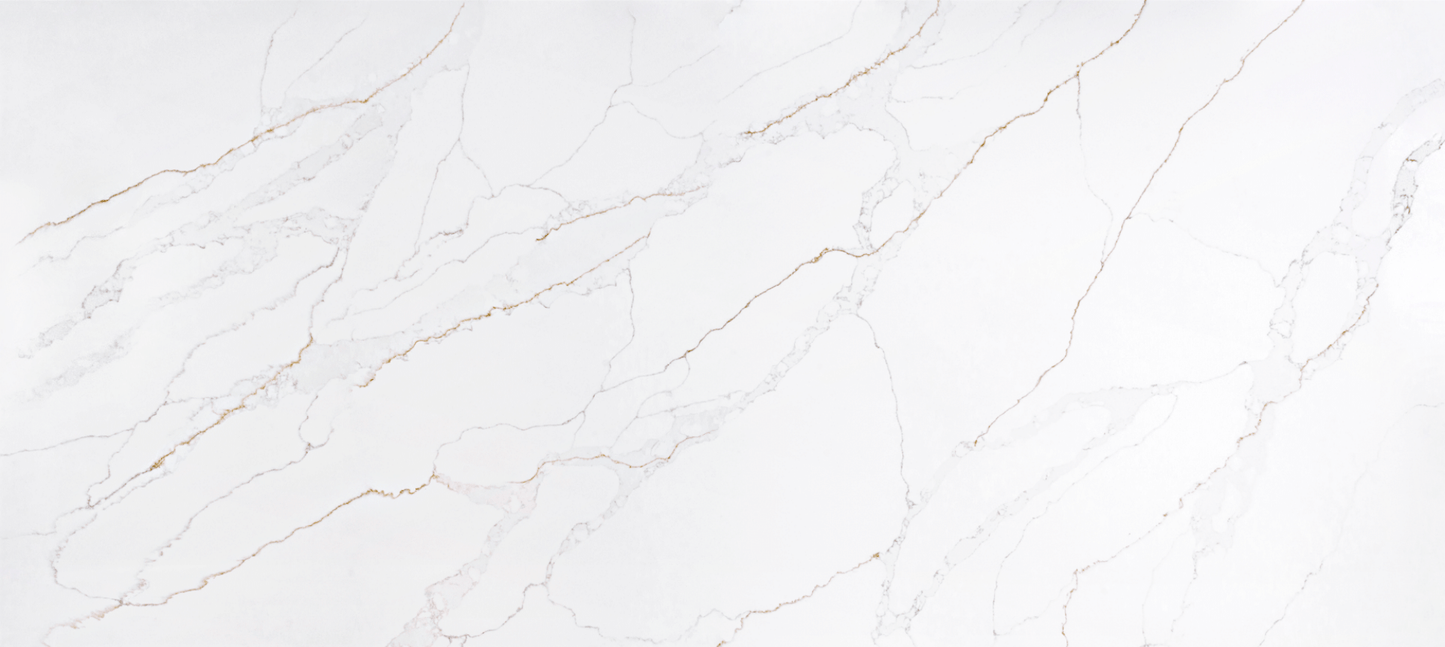 Raphael Stone RQ9910 Calacatta Romano |126' x63''| 2 cm Polished Quartz Slab