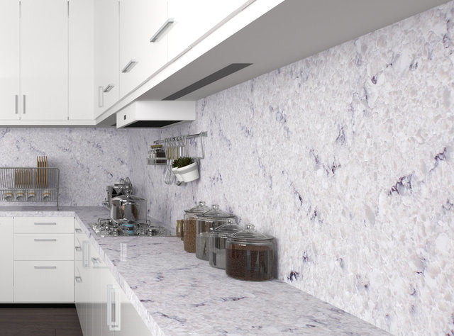 HanStone Shangri-LA 130" x 65" x 2 cm" Polished Quartz Slab
