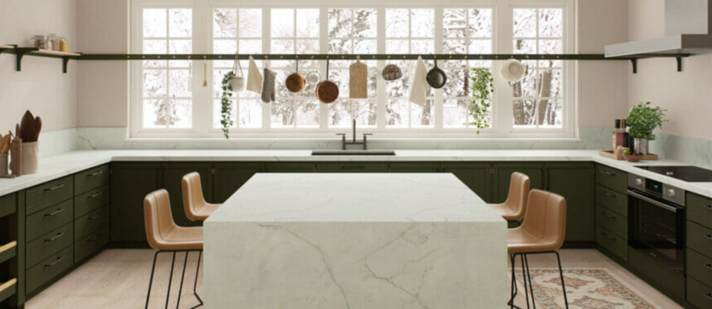 Caesarstone Lumena |124.5’’ x 61.5’’|1.2 cm| Honed Finish Porcelain Slab