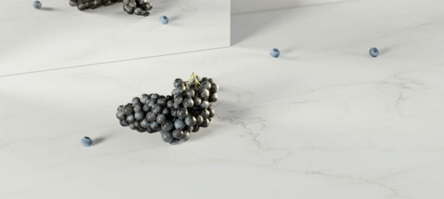 Caesarstone Snowdrift|124.5’’ x 61.5’’|1.2 cm| Honed Finish Porcelain Slab