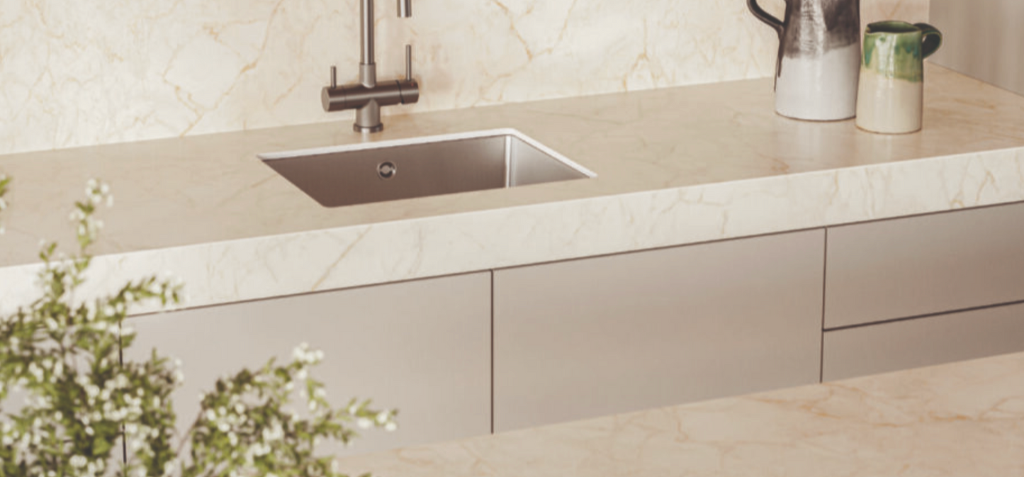 Caesarstone Marbannova |124.5’’ x 61.5’’|1.2 cm| Silk Finish Porcelain Slab