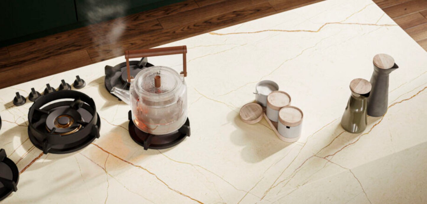 Caesarstone Isobellia |124.5’’ x 61.5’’|1.2 cm| Silk Finish Porcelain Slab