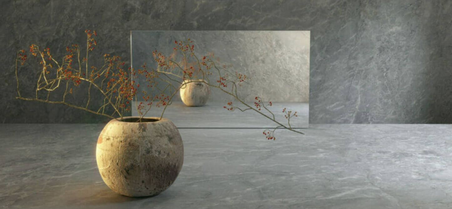 Caesarstone Silverdrop |124.5’’ x 61.5’’|1.2 cm| Honed Finish Porcelain Slab