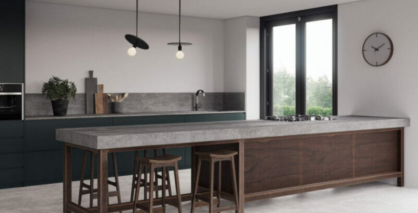 Caesarstone Concrita |124.5’’ x 61.5’’|1.2 cm| Ultra Rough Finish Porcelain Slab