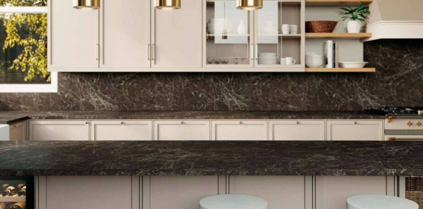 Caesarstone Emprada |124.5’’ x 61.5’’|1.2 cm| Ultra Rough Finish Porcelain Slab