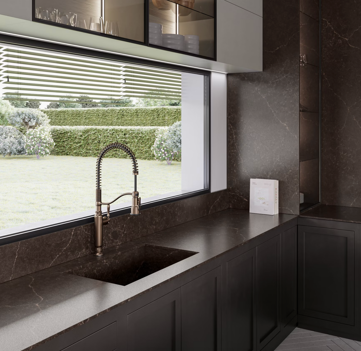 Cosentino Silestone Chateau Brown 128’’ x 62’’ x 2.0 cm Polished Quartz Slab